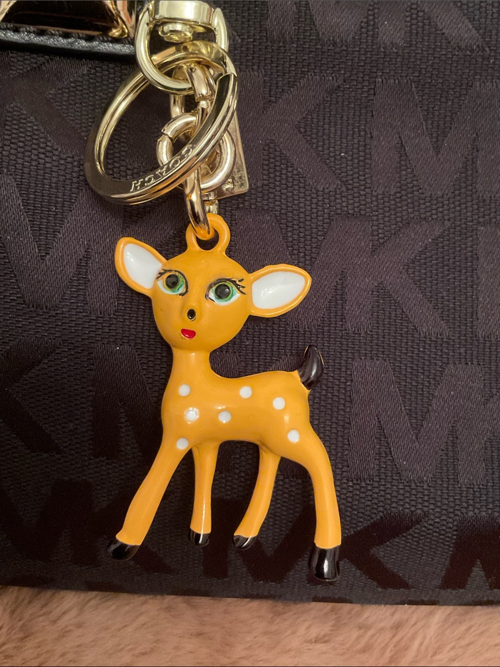 NWOT Yellow Deer Keychain / Bagcharm